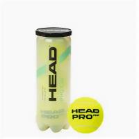 Мяч теннисный HEAD Pro Comfort 3B,арт.577573, уп.3 шт,сукно,нат.резина,желтый