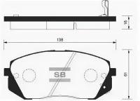 Колодки торм. KIA CARENS (NEW,2006~), SP1196 Sangsin Brake SP-1196