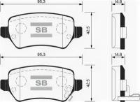 Колодки тормозные задние Sangsin Brake SP1536