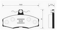 Колодки тормозные SKODA FELICIA 94]01/FORD SIERRA 82]93 передние Sangsin Brake SP1028