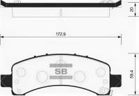 Колодки тормозные задние SP1558 Sangsin Brake SP1558