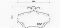 К-т торм. колодок Fr Renault без датчика Brembo P68038