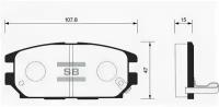 Колодки тормозные MITSUBISHI GALANT 92-96/LANCER 94-03/SPACE WAGON 98- задние Sangsin Brake SP1069