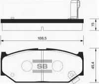 Колодки тормозные передние Sangsin Brake SP2086