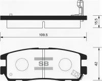 Колодки тормозные задние Sangsin Brake SP2089