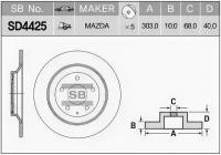 Диск тормозной Sangsin Brake SD4425