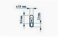 Лампа накаливания 10шт в упаковке W1,2W 12V 1,2W W2X4,6d NARVA 17037