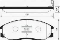 Колодки тормозные передние, SP1157 Sangsin Brake SP-1157