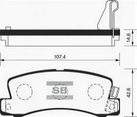 Колодки тормозные задние Sangsin Brake SP1208