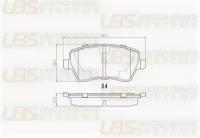 Колодки тормозные дисковые | перед | UBS B1105007