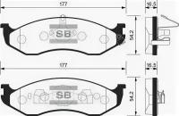 Колодки тормозные передние Sangsin Brake SP1112