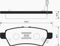 Колодки тормозные задние Sangsin Brake SP1477