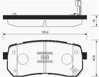 Колодки задние дисковые, SP1192 Sangsin Brake SP-1192