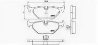 К-т торм. колодок Re BMW E36 Brembo P06011