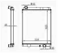 Радиатор MITSUBISHI CANTER FE7FE8 4M504M51 03- Sat MC00843