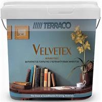 Декоративное Бархатное Покрытие Terraco Velvetex 1кг VA100 c Перламутровым Блеском / Террако Вельветекс*