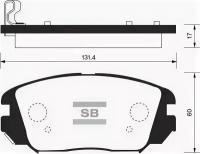 Кол.торм. перед. HY SONATA NF (16, SP1182 Sangsin Brake SP-1182