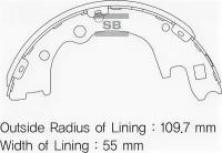 Колодки тормозные HY PORTER II/H-100 бараб. Sangsin Brake SA135