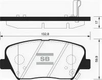 Колодки тормозные передние Sangsin Brake SP1424