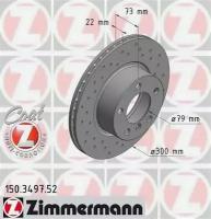 Диск торм BMW 1 (F20) / 3 (F30) ПЕР. мост 11-12 ZIMMERMANN 150349752