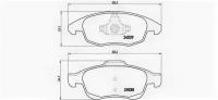 К-т торм. колодок Fr PSA 08- Brembo P61083