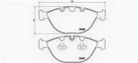 Колодки тормозные дисковые передн, BMW: X5 4.4 i/4.6 is/4.8 is 00- Brembo P06028