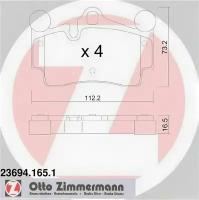 Zimmermann-Колодки тормозные AUDI: Q7 06-, PORSCH, 236941651 ZIMMERMANN 23694.165.1