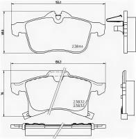 Колодки тормозные дисковые передн CHEVROLET: ZAFIRA 05-, ZAFIRA 01-, OPEL: ASTRA G хечбэк 98-05, ASTRA G кабрио 01-05, ASTRA G купе 00-05, ASTRA G с TEXTAR 2383201