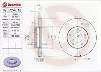 Диск тормозной передний Nissan Maxima / Maxima QX IV/Maxima / Maxima QX IV Station Wagon/Maxima III 88 BREMBO 09.5254.10