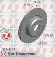 Диск торм BMW F10/F11 2.0/2.3/3.0/2.0D 10- ПЕР вент 330X24 Sport Coat Z, 150348252 ZIMMERMANN 150.3482.52