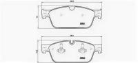 К-т торм. колодок Fr MB GL(X166), ML(W166) 12-, P50102 Brembo P 50 102