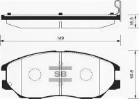 Колодки тормозные передние, SP1161 Sangsin Brake SP-1161