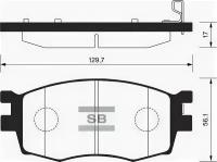 Колодки передние, SP1186 Sangsin Brake SP-1186