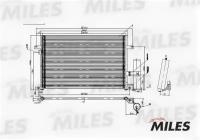 Радиатор кондиционера (CHEVROLET LACETTI 1.4-1.8 05-) ACCB004 MILES ACCB004