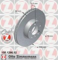 Диск торм BMW E39 00- ПЕР вент SPORT Coat Z 324X30, 150129652 ZIMMERMANN 150.1296.52