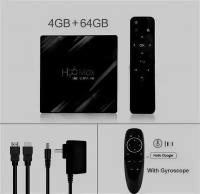 Приставка Смарт-ТВ, Android, 4GB 64GB Voice remote with Gyroscope