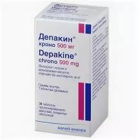 Депакин-хроно таб. п/о 500мг №30 (Вальпроевая к-та) противоэпилептическое Рх (Sanofi)