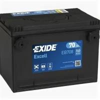 Аккумулятор Exide Excell EB708 70 Ач 740А боковые клеммы