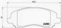 Колодки тормозные дисковые передн, DODGE: AVENGER 2.0/2.0 CRD/2.4/2.7/2.7 Flex-Fuel 07-, CALIBER 1.8/2.0/2.0 CRD/2.2 CRD/2.4 06- JEEP: COMPASS 2.0/2 Brembo P18001