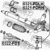 тяга рулевая, 0322FD1 FEBEST 0322-FD1