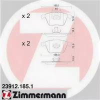 Zimmermann-Колодки тормозные OPEL: SIGNUM 06-, VEC, 239121851 ZIMMERMANN 23912.185.1