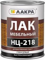 Лак Мебельный НЦ-218 Лакра 0.7кг Глянцевый, Быстросохнущий, Бесцветный для Внутренних Работ