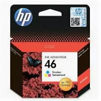 Картридж струйный HP 46 CZ638AE цветной оригинальный, 390775