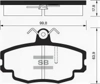 Колодки тормозные передние SP2008 Sangsin Brake SP2008