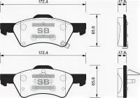 Колодки тормозные передние SP1440 Sangsin Brake SP1440