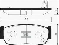 Колодки тормозные задние (дисковые), SP1178 Sangsin Brake SP-1178