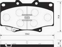 Колодки тормозные передние Sangsin Brake SP1217