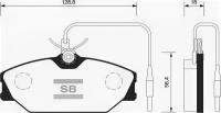 Колодки тормозные RENAULT MEGANE I/MEGANE Scenic 97]/LAGUNA 93]01 передние Sangsin Brake SP1483