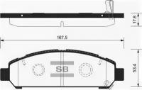 Колодки тормозные передние Sangsin Brake SP1454