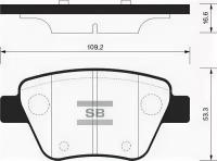 колодки дисковые задние с антискрип. пл. AudiA3, VW Golf, Skoda Superb 1.2-3.2 08 Sangsin Brake SP2314